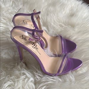 Lavender Strappy Heels
